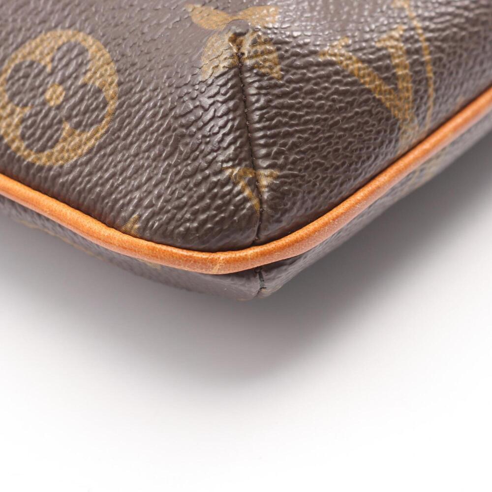 LOUIS VUITTON Brown Monogram Leather Pouch - Picture 6 of 8